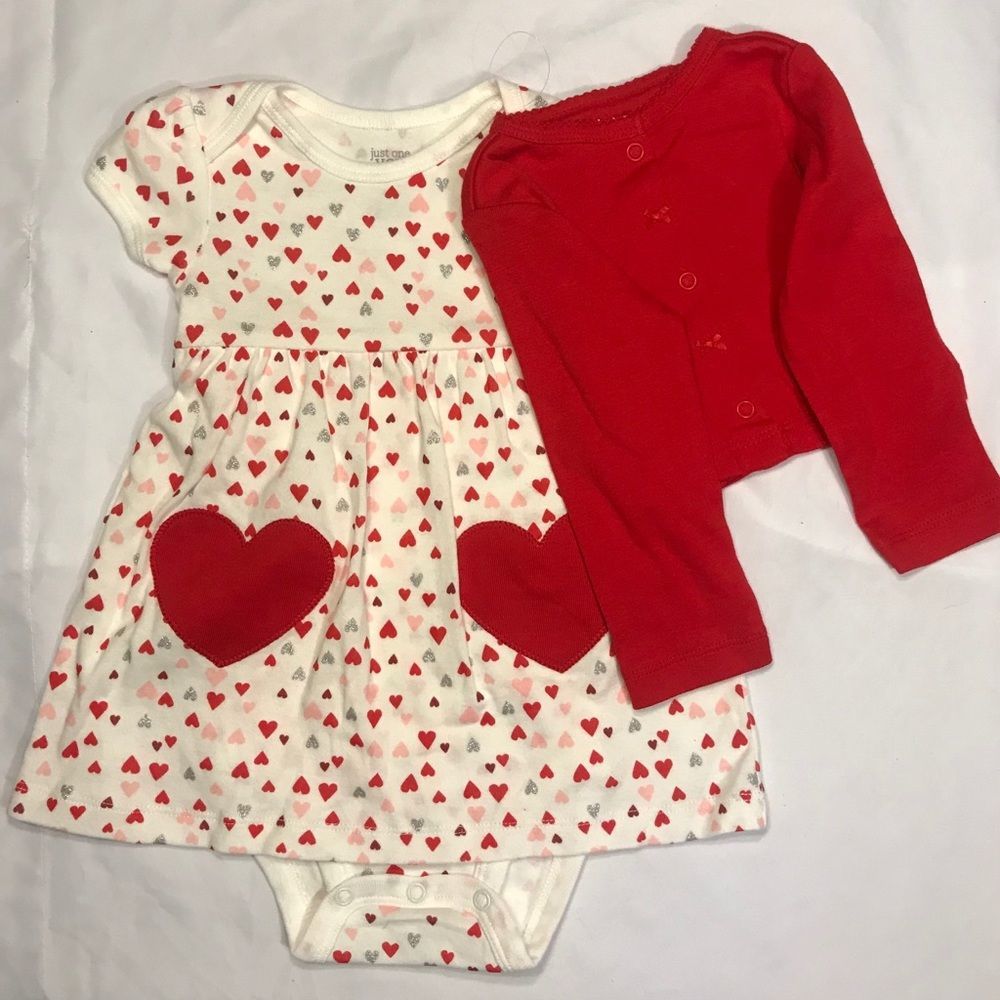 NWOT Carter’s SweetHearts Dress with Jacket. 12 Mo